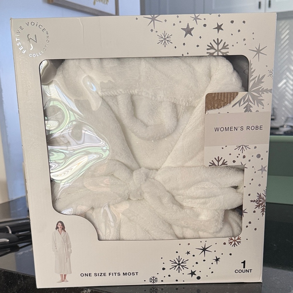 White Plush Women's Robe